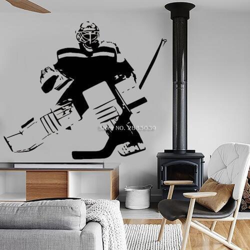 Hockey Wall Decal Decor Murals Art Teen Bedroom Hockey Decals Wall Decoration Ice Hockey Posters Vinyl Stickers Removable LC1449