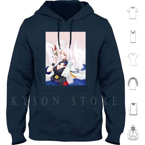 Kaga-Firy Fox ( Azur Lane ) Hoodies long sleeve Cotton Azur Lane Azur Lane Azur Lane Kaga Yandere Videogame Game Anime
