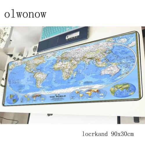World map mousepad 900x300x2mm Beautiful gaming mouse pad gamer mat present game computer desk padmouse keyboard large play mats