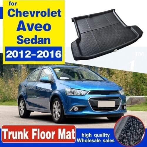 Car Boot Cargo Liner For Chevrolet Aveo Sedan 2012-2016 Rear Trunk Floor Mat Tray Carpet Mud Protector Non-slip 2013 2014 2015