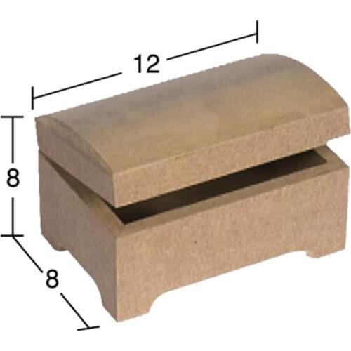 KU281 Tiny Bombe Box, Can Be Painted Wood Mdf Box