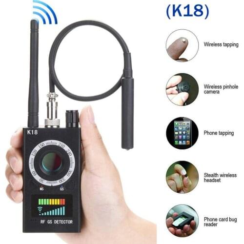 K18 1MHz-6.5GHz Multi-function Anti Detector Camera GSM Audio Bug Finder GPS Signal Lens RF Tracker Detect Finder Radio Scanner