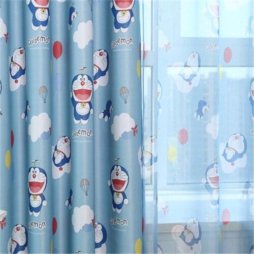 Cartoon Doraemon Blackout Curtains For Children Living Room Bedroom Cute Kids Window Treatments for Boys Girls