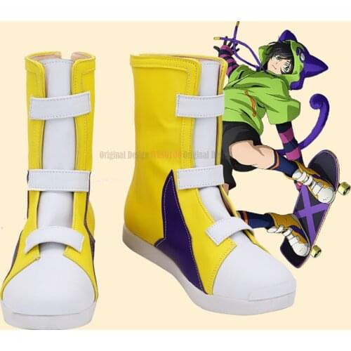 SK8 the Infinity Miya Chinen Cosplay Boots Yellow Shoes Custom Made Any Size