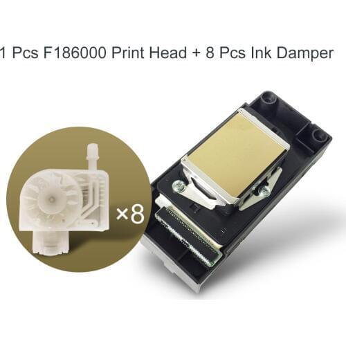 DX5 Print Head F186000 UV Printhead DX5 Solvent Print Head For Epson R1800 R1900 R2000 R2400 R2880 R4800 With Free Ink Damper