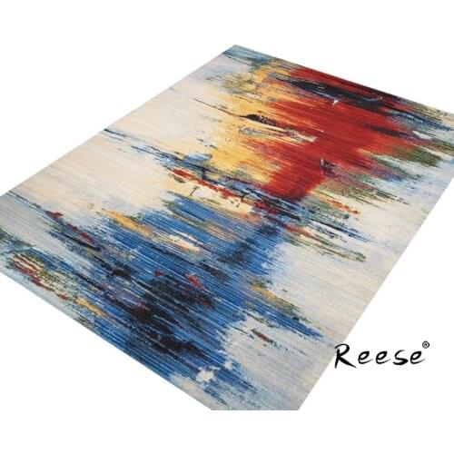 Simple Carpet Rug For Living Room Geometric Wood Floor Rug Non-slip Antifouling Carpet For Bedroom Parlor Factory Direct Supply