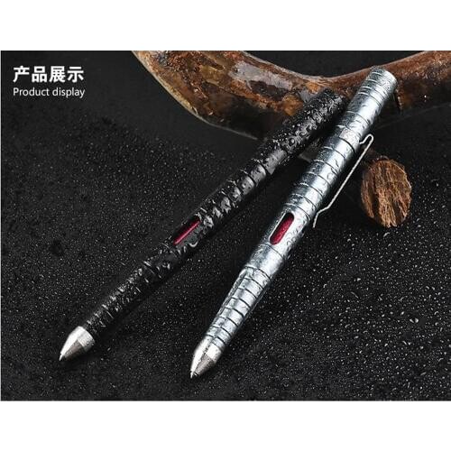 Handmade Functional Al-alloy Solid Portable Waterproof Signature Pen Led Tactical Pen EDC Gel Pen As Writing Tool Outdoor