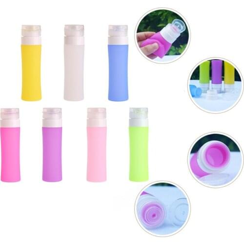 80ml Silicone Bottle Travel Cosmetic Packing Bottle Lotion Shampoo Bath Container Bottle Folding Emulsion Dispensing Bottles