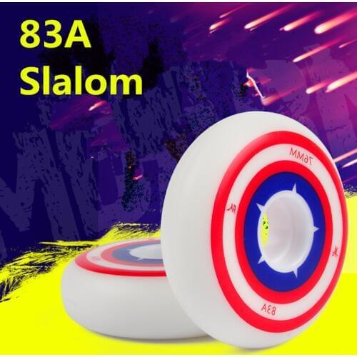 Slalom wheel with original Hyper Grip H+G inline skates wheel quality 83A durable PU FSK performance captain America 80mm rodas