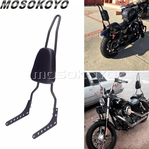 Rear Passenger Backrest Sissy Bar for Harley Softail Street Bob FXBB Heritage Classic FLHC Slim FLSL Deluxe FLDE 2018-2020 Black