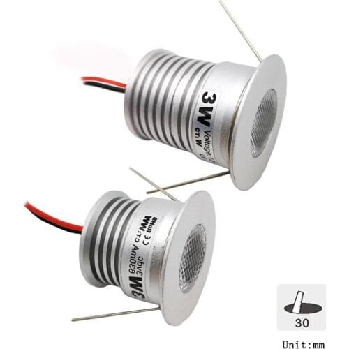 LED Spotlight 3W Ceiling Spot Light Recessed Downlight DC12-24V 3V spotlight Indoor Spot Lamps Ceiling Corridor Bedroom Lighting