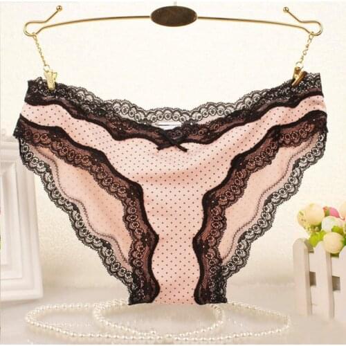 Sexy Women Ladies Lace Panties Dot Printed Lady Underwear Briefs