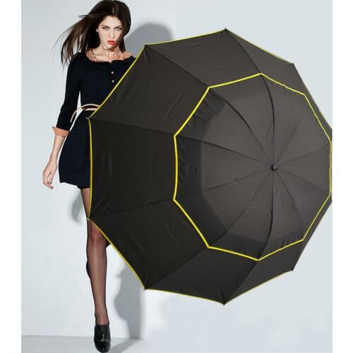 Folding Sunny and Rainy Umbrella Business Golf Umbrella Men Black and Blue Quality Windproof Anti-UV Umbrellas Male