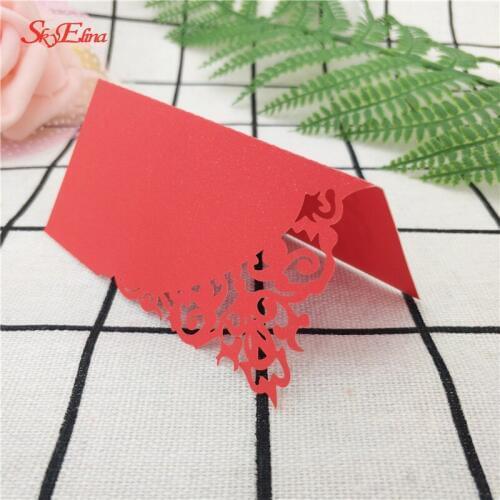 10Pcs Laser Cut Vine Shape Table Name Place Cards Seating Numbers Wedding Birthday Party Seats Card Supplies 6Z-SH870