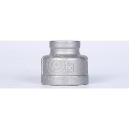 2" to 1/2" 304 Stainless Steel Reducing Coupling, Female x Female BSPT Threaded Pipe Fitting