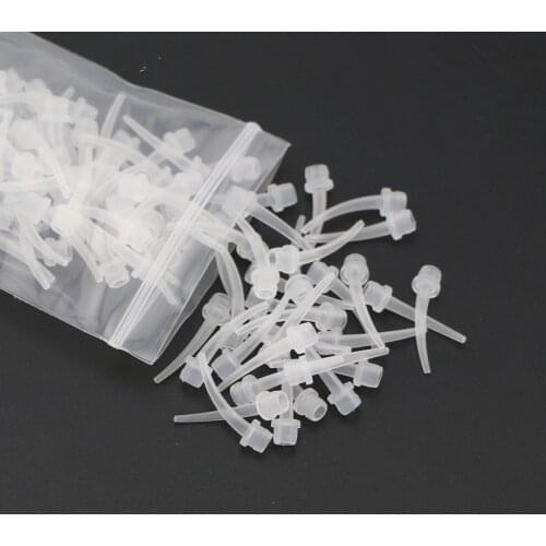 200pcs Dental Materials Disposable Intraoral Impression Mixing Tips Nozzles Mixer Syringe Tips