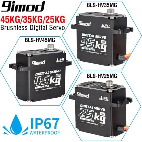 9imod Waterproof Brushless Servo 45KG 35KG 25KG Metal Gear HV Digital Servo for RC Car Boat Robot DIY RC Servo