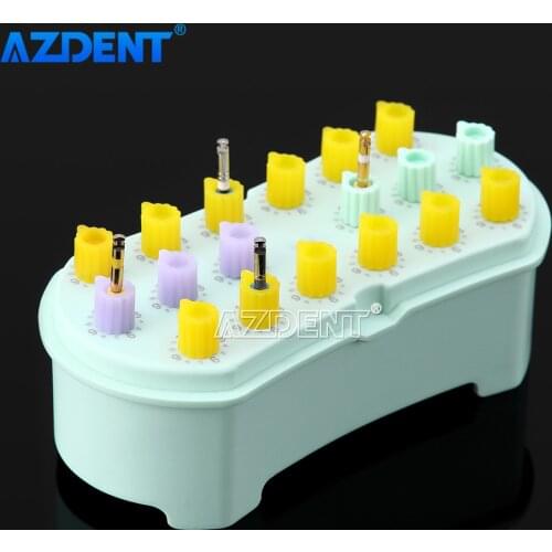 AZDENT 12 Counting Knobs Dental Disinfection Box Autoclave Sterilizer Case Burs Endo Files Holder With Count Distinction