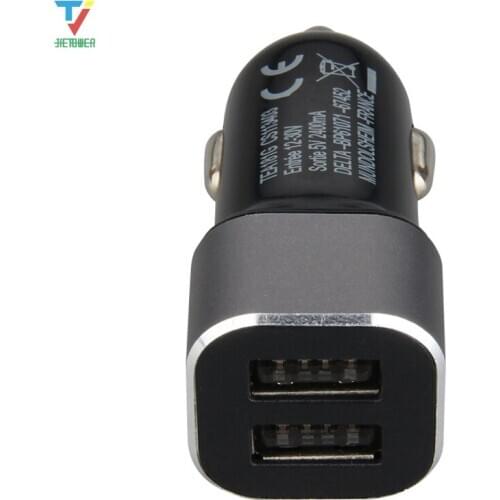 Usb Car Charger for Iphone Xr X 7 Plus Mobile Phone Charger In Car Dual Usb Small Square Chargers Adapter 100pcs/lot