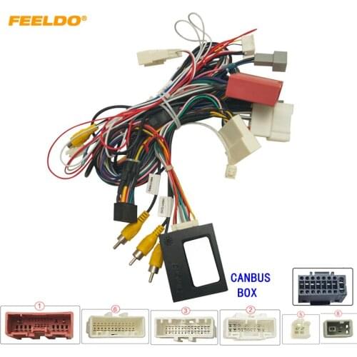 FEELDO Car 16pin Audio Wiring Harness With Canbus Box For Mazda CX-5 2017 Aftermarket Stereo Installation Wire Adapter #HQ7017