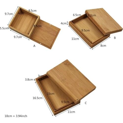 Bamboo Cards Storage Box Desktop Poker Playing Card Box Container Case Tarot Box