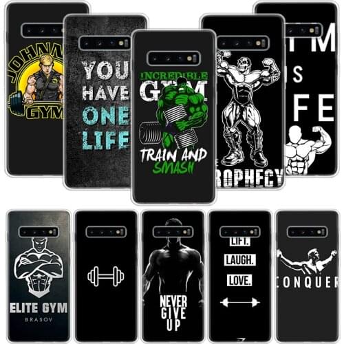 Bodybuilding Gym Fitness Phone Case For Samsung Galaxy S10 S20 S21 S9 S8 S7 Note 10 20 9 8 FE J4 J6 Ultra Plus Lite Pro + Edge C