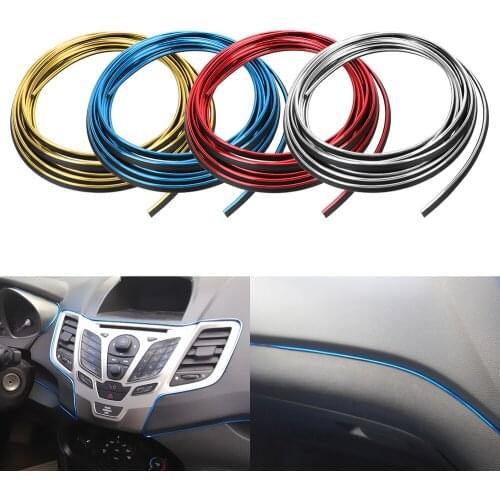 5M DIY Car Door Decor Strip Trim Line Protection Strip Interior Exterior Plated Moulding Styling Mouldings Car Seal Accessories