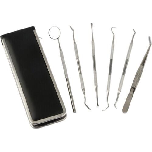 Hygiene Kit 6 Pcs tools Essential Calculus & Plaque Remover Set Dentist Prepared Tools Kit for Deep Teeth Cleaning