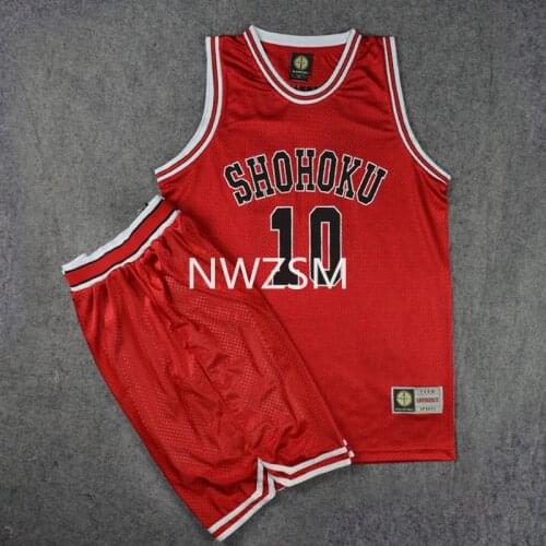 Jam Cosplay Costume Shohoku School Basketball Team Sakuragi Hanamichi Jersey Tops Shirt Sports Wear Uniform red