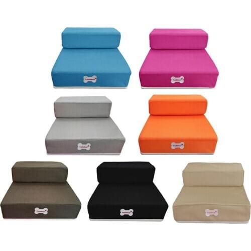 Pet Bed Stairs Pet Stairs 1/2 Ladder Dog House Puppy Cat Bed Steps Mesh Foldable Detachable Pet Bed Cat Dog Ramp Puppy Supplies