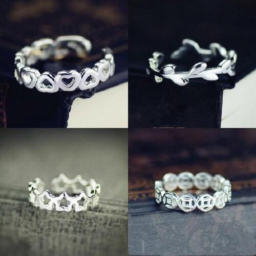 Multi-style Optional Silver Color Stackable Finger Ring For Women Wedding Jewelry Fashion Adjustable Infinity Ring Gift Cheap