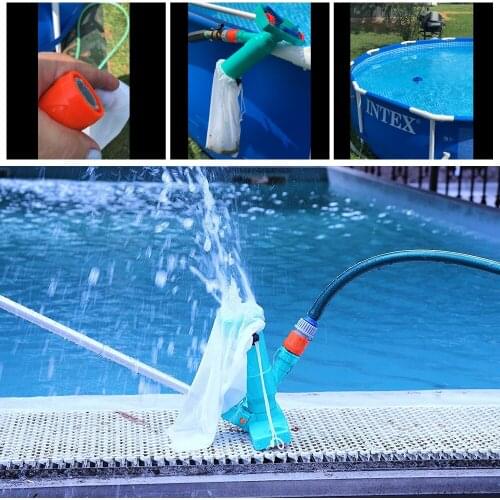 Pool Spoon Net Kit for Above Ground Pools Portable Pool Vacuum Jet Underwater Cleaner Brush Swimming Pool Cleaning Accessories