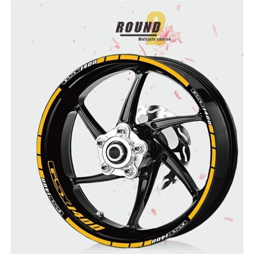 Wheel stripe LOGO sticker set motorcycle sticker racing tire film for SUZUKI GSR1400 GSR 1400
