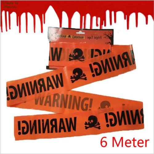 Halloween Warning Tape Signs Halloween Props Window Party Danger Warning Line Halloween Decoration 580x8cm