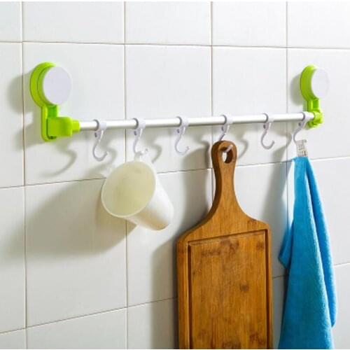 Stainless steel strong non-trace nail free vacuum cup super bearing bathroom kitchen bathroom hook hanging viscose activity hook