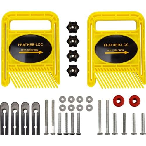 Extended Feather Loc Board Set Multi-purpose Double Featherboards Miter Gauge Slot Woodworking Saw Table DIY Safety Tools