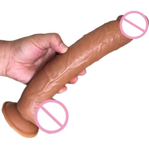 28cm Soft Real Penis Realistic Dildo Skin Huge Big Dick Anal Butt Large Penis Female Masturbator Sex Toys For Woman Godemichet