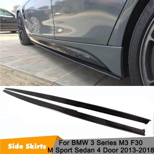 Extension Side Lip F30 Carbon Fiber Side Skirt Extensions for BMW F30 3 Series M3 Sedan 320i 328i 335i 320d 328d 2013-2018