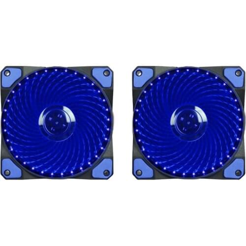 120mm PC Case Cooling Fan,Gaming 120 mm Super Silent Computer LED Cooler High Airflow Fans for Desktops(2 Pack)