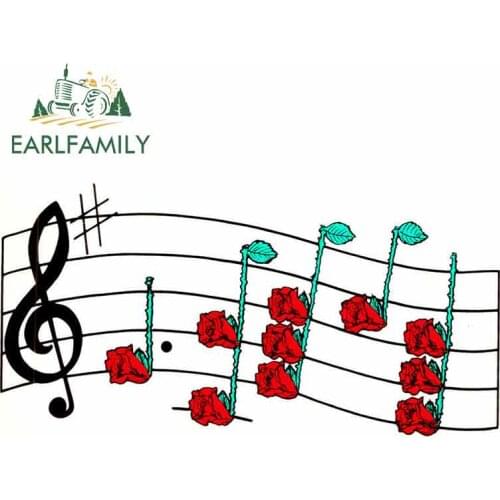 EARLFAMILY 13cm x 6.6cm For Hippie Music Car Accessories Sticker Personality Creative Decal Graffiti Vinyl Material Decoration