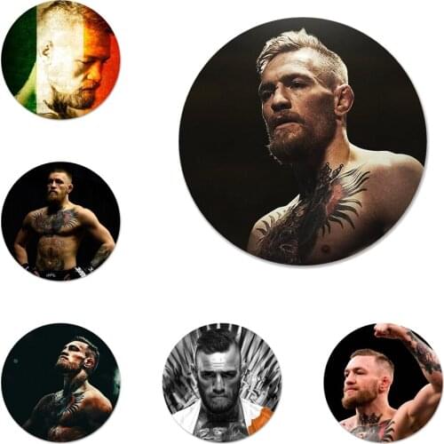 58mm Conor McGregor Irish Fighter Icons Pins Badge Decoration Brooches Metal Badges For Clothes Backpack Decoration