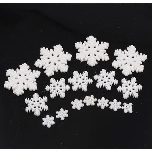 10-20pcs Christmas Glitter Snowflake Resin Phone Shell DIY Scrapbook Embellishment Craft Bows Christmas Tree decoration