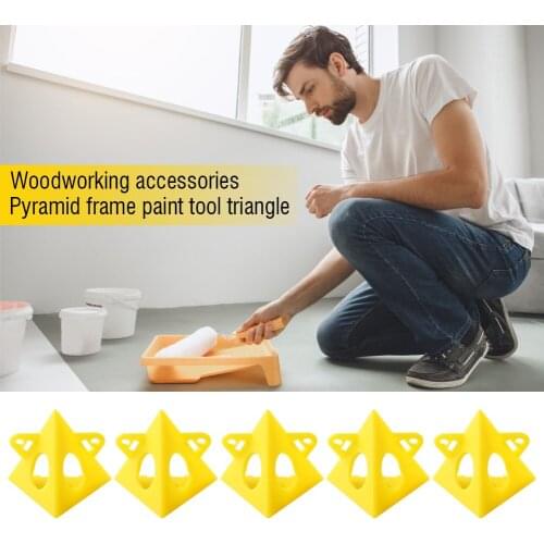 10pcs Portable Pyramid Stands Set Non-stick Material Triangle Paint Pads Feet Woodworking Accessories Carpenter Painter Tools