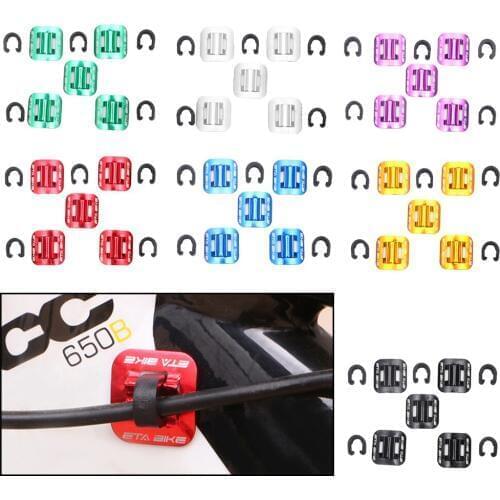 5 Sets Bicycle Brake Cable Line Fixing Clip Aluminum Alloy MTB Mountain Bike Bicycle Wire Holder Parts