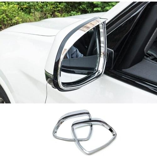 ABS Chrome Car Styling For BMW X3 G01 X4 G02 2018 2019 Car rearview mirror block rain eyebrow Cover Trim accessories 2PCS
