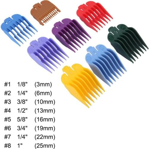Barber Accessories Or Home Usage Hair Cutting Guardsman Guards Hair Clipper Guides for Hair Salon 8 PCS