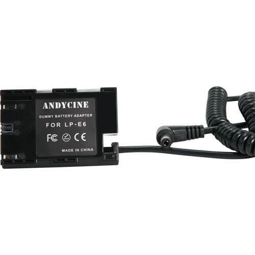 ANDYCINE LP-E6 DC Dummy Power Charger Battery Adapter for Canon Cameras EOS EOS 5DS,5D Mark IV,6D,7D Mark II,80D,70D,60D,60Da