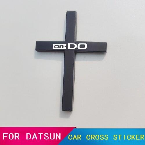 Car Jesus cross sticker Metal God Christian Cross Side Emblem Sticker For Datsun GO I + mi-DO on-DO redi-GO Go-Cross Car styling