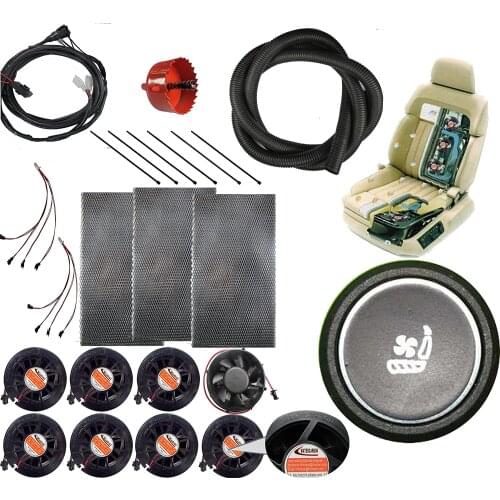 12v car Ventilated seat Cushion 3 Files Round Switch Cooler Ventilated car seat Cushion Ultra Comfortable 8 Fans 1 seat-Blow Win