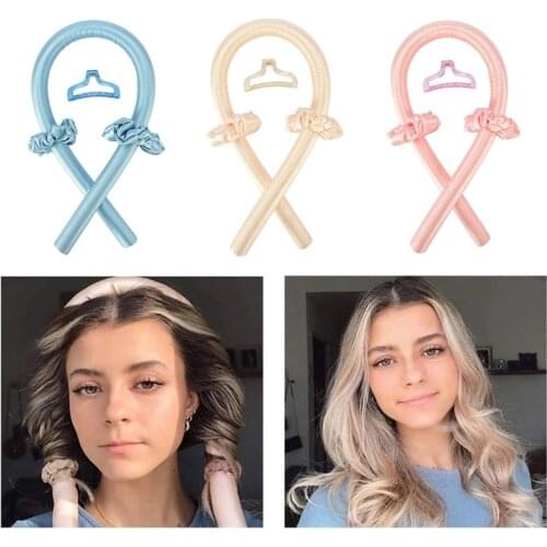 Heatless Hair Curlers No Heat Curling Rod Wave Formers Ribbon Big Hair Rollers Lazy Sleep Soft Headband DIY Hair Styling Tools